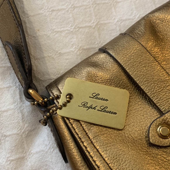 Like new Ralph Lauren copper gold shoulder or comando bag - Picture 9 of 9
